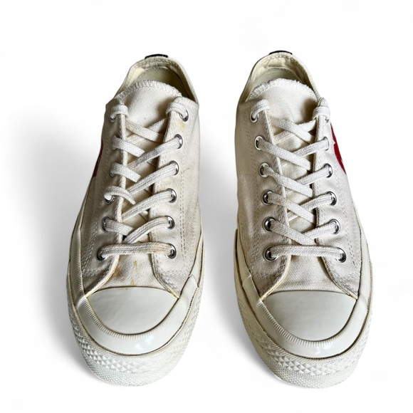 Comme des Garcon CDG Converse Chuck Taylor All-Star Low White Mens 8, Womens 10 - Picture 4 of 12
